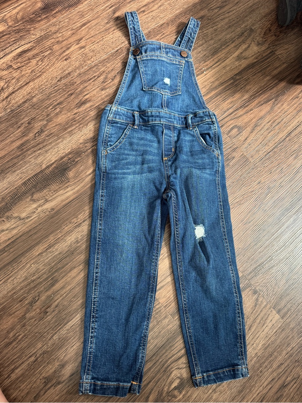 Old Navy Kids Dark Blue Denim Overalls